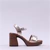 Oh My Sandals Platform Block Heel Link - Champagne